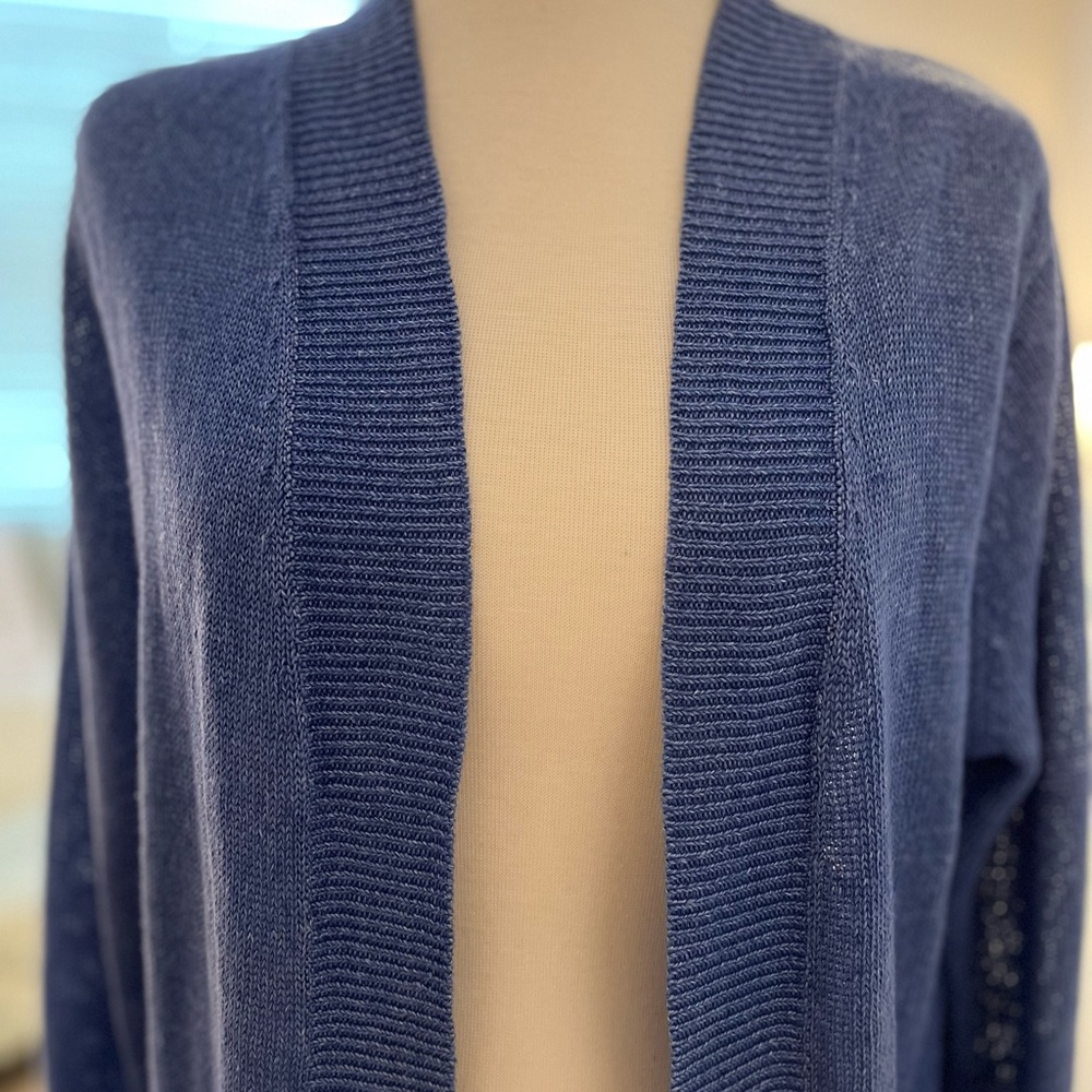 Talbots blue cardigan sweater, size L